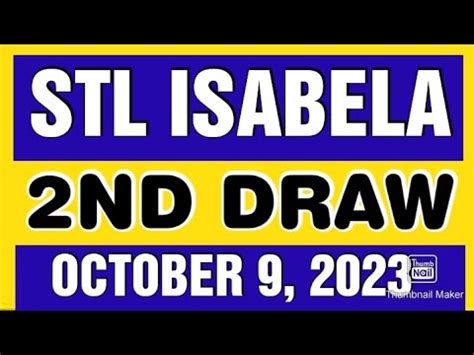 STL Isabela Results October 1 to 31, 2023.